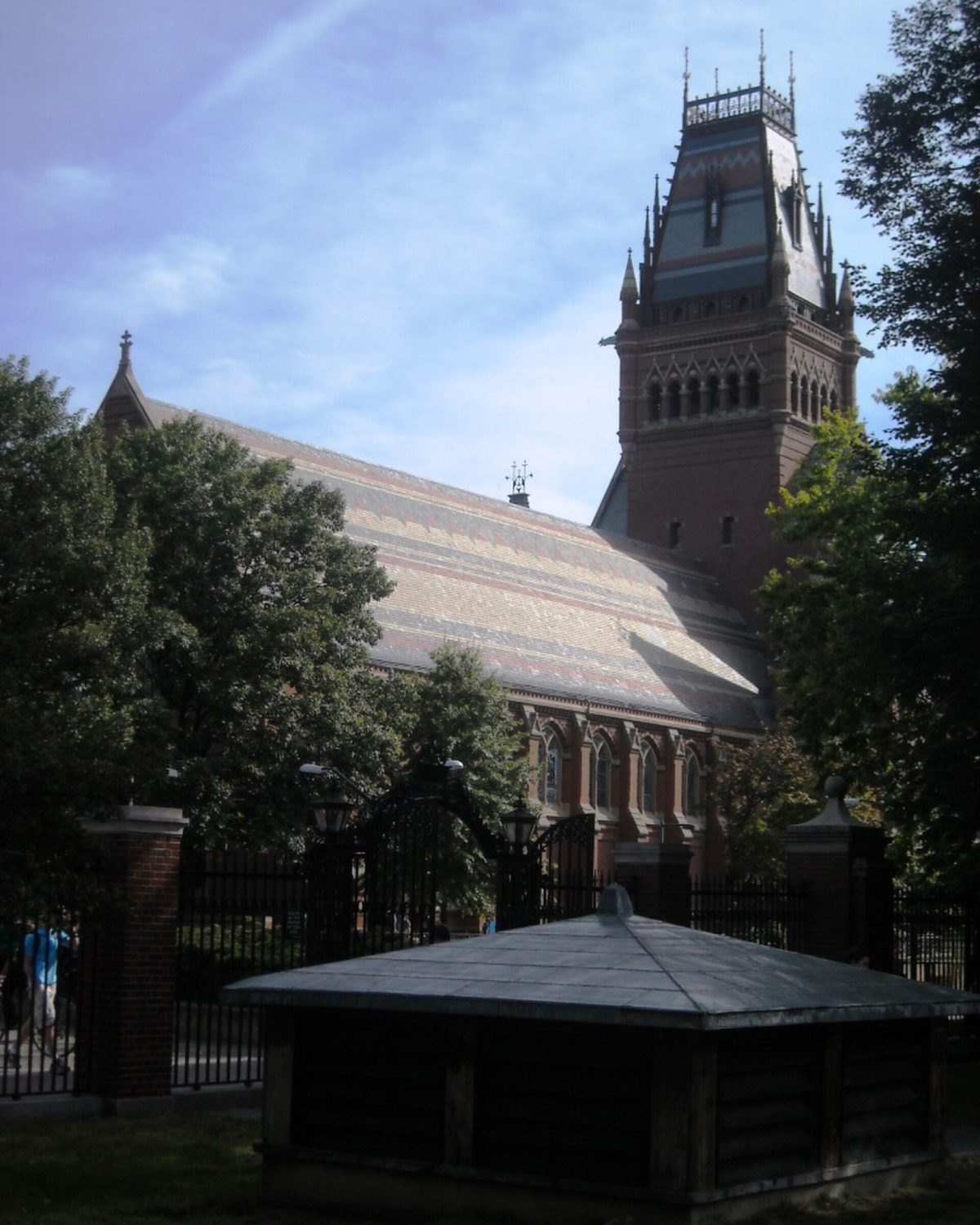 Historic red-brick buildings on the Harvard University campus